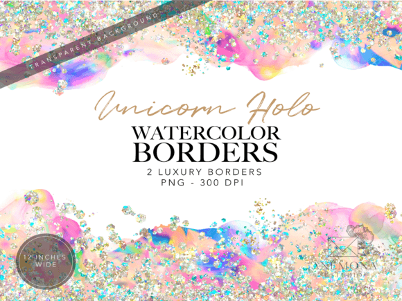 Download Holographic Border, Unicorn Glitter - Premium Resources