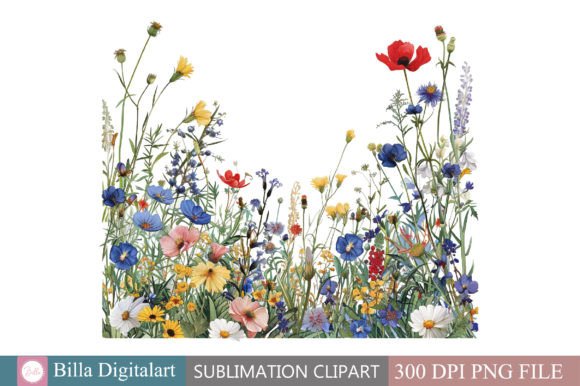 Download Free Wild Flowers Floral Border Clipart - Floral border clipart Collection