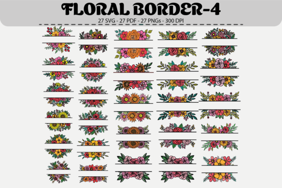 Download Floral Border Clipart – 27 PNGs - Floral border clipart Collection