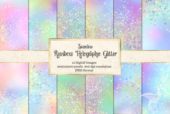 Download Seamless Rainbow Holographic Glitter - Premium Bundle