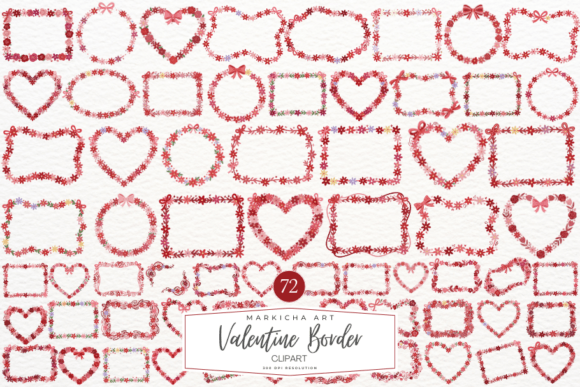Download Coquette Valentine Floral Border Clipart - Floral border clipart Collection